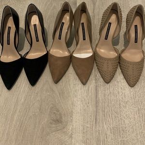 French connection d'orsay heels pumps 3 pairs